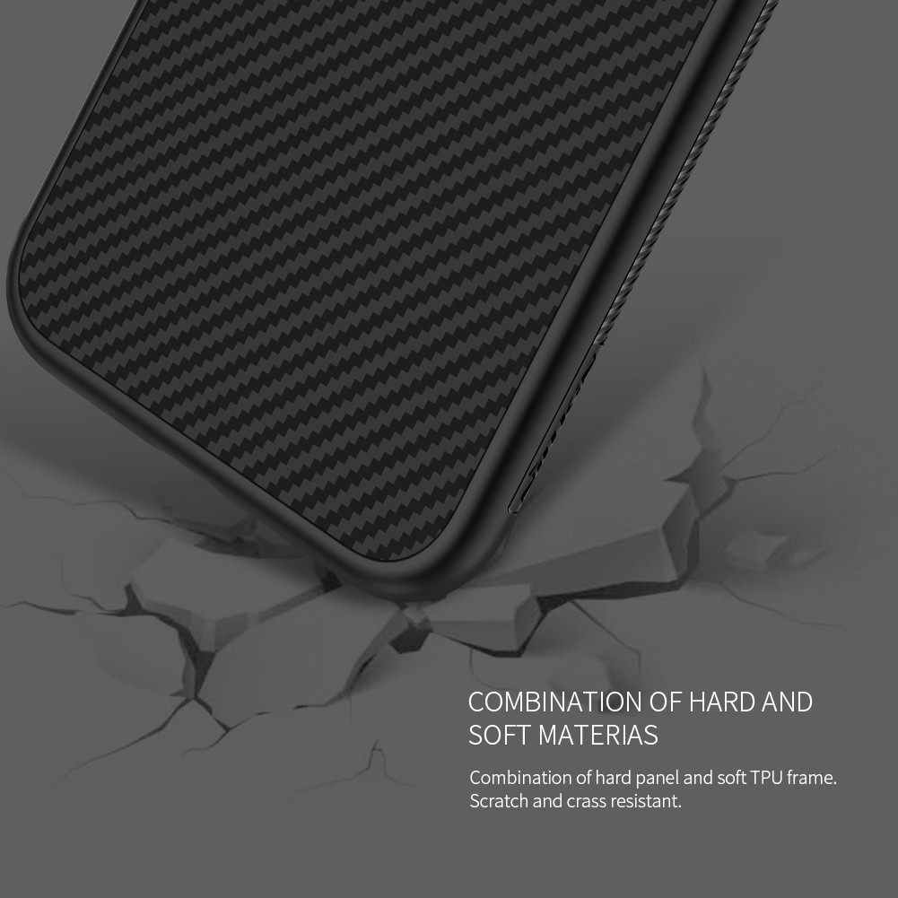 Ốp điện thoại NILLKIN bằng sợi carbon + nhựa PP cho iPhone XS Max