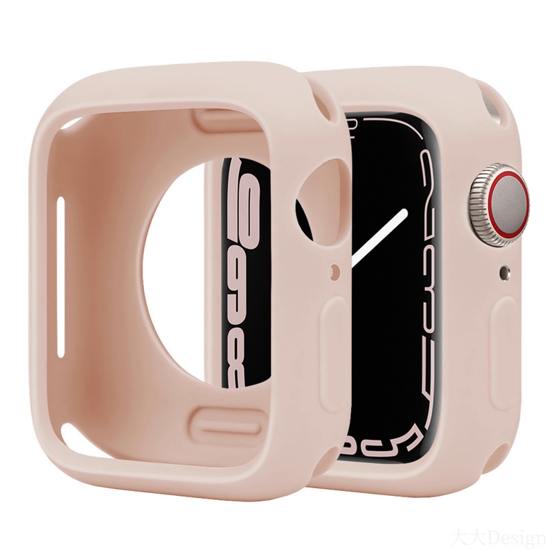 Ốp Bảo Vệ Bằng Silicon Mềm Cho Apple Watch 7 6 SE 5 4 3 2 45mm 44mm 42mm 41mm 40mm 38mm