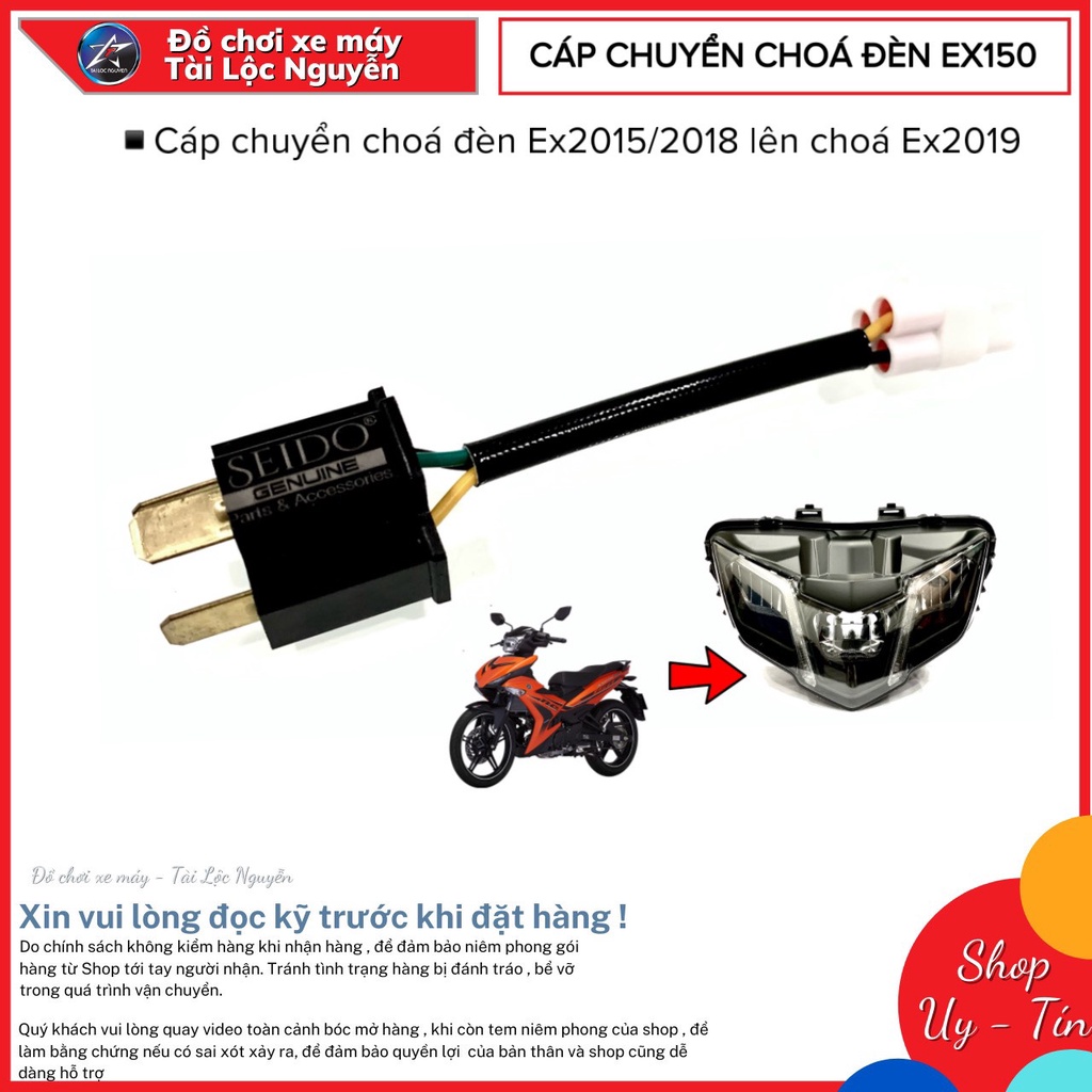 CÁP SEIDO CHUYỂN CHÓA ĐÈN CHO EX2015-2018 LÊN CHÓA EX2019