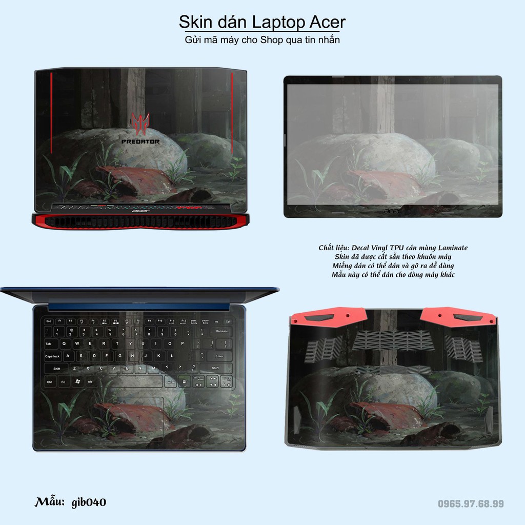 Skin dán Laptop Acer in hình Ghibli Nhật Bản (inbox mã máy cho Shop)