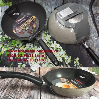 Chảo chống dính lock&lock 28cm - chảo chống dính vân đá
