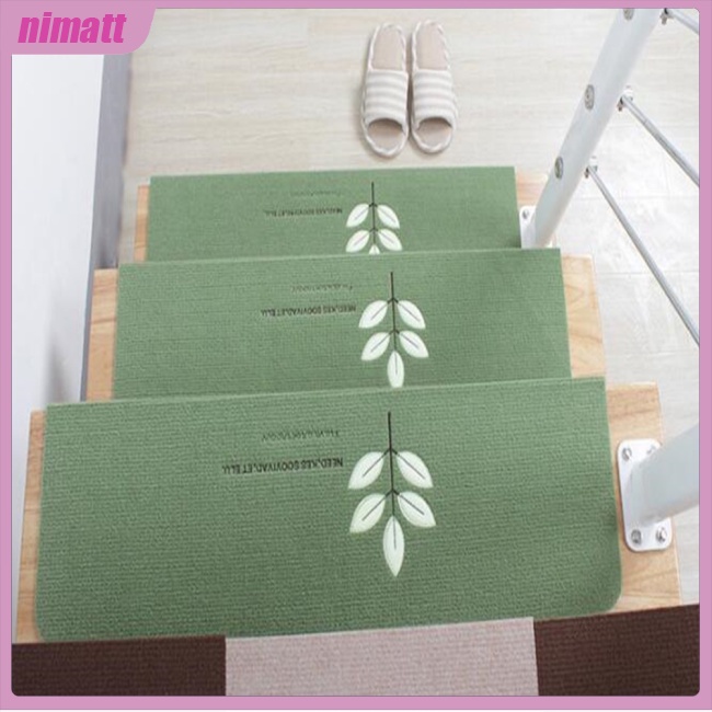 Thảm Lót Cầu Thang Chống Trượt Tự Dính Họa Tiết Vân Gỗ Xinh Xắn Tiện Lợi