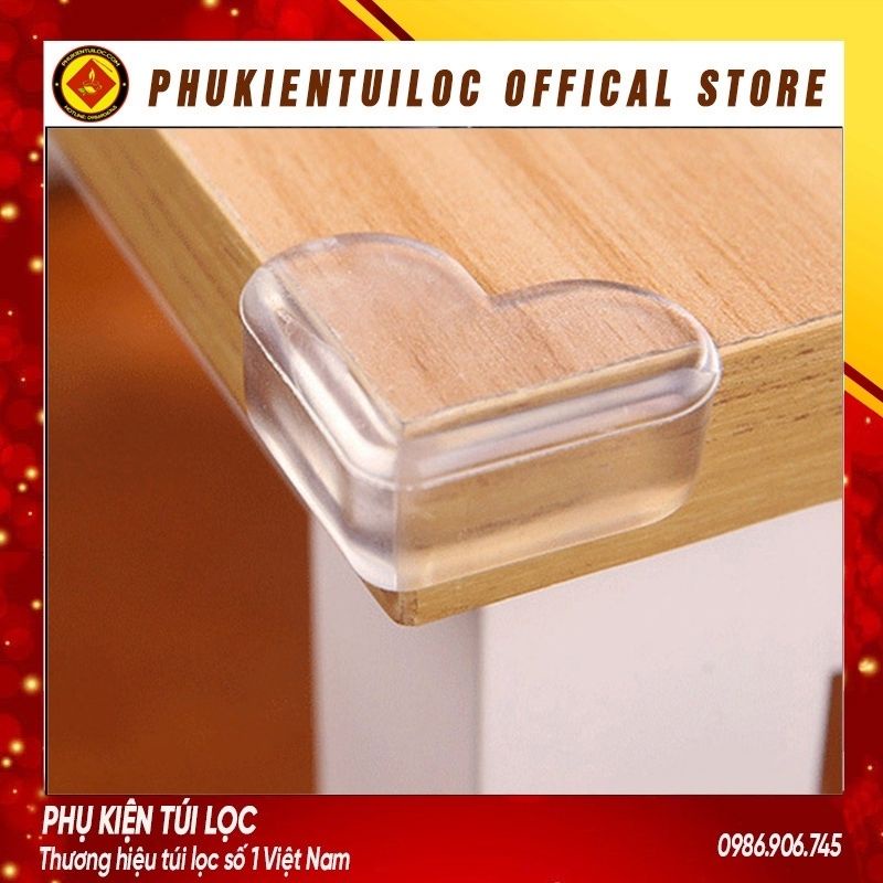 Miếng Silicon Bọc Cạnh Bàn, Bịt Che Góc Nhọn TRONG SUỐT- Tránh Va Đập Cho Bé (Trái Tim/Mặt Cười/Đầu Tròn)