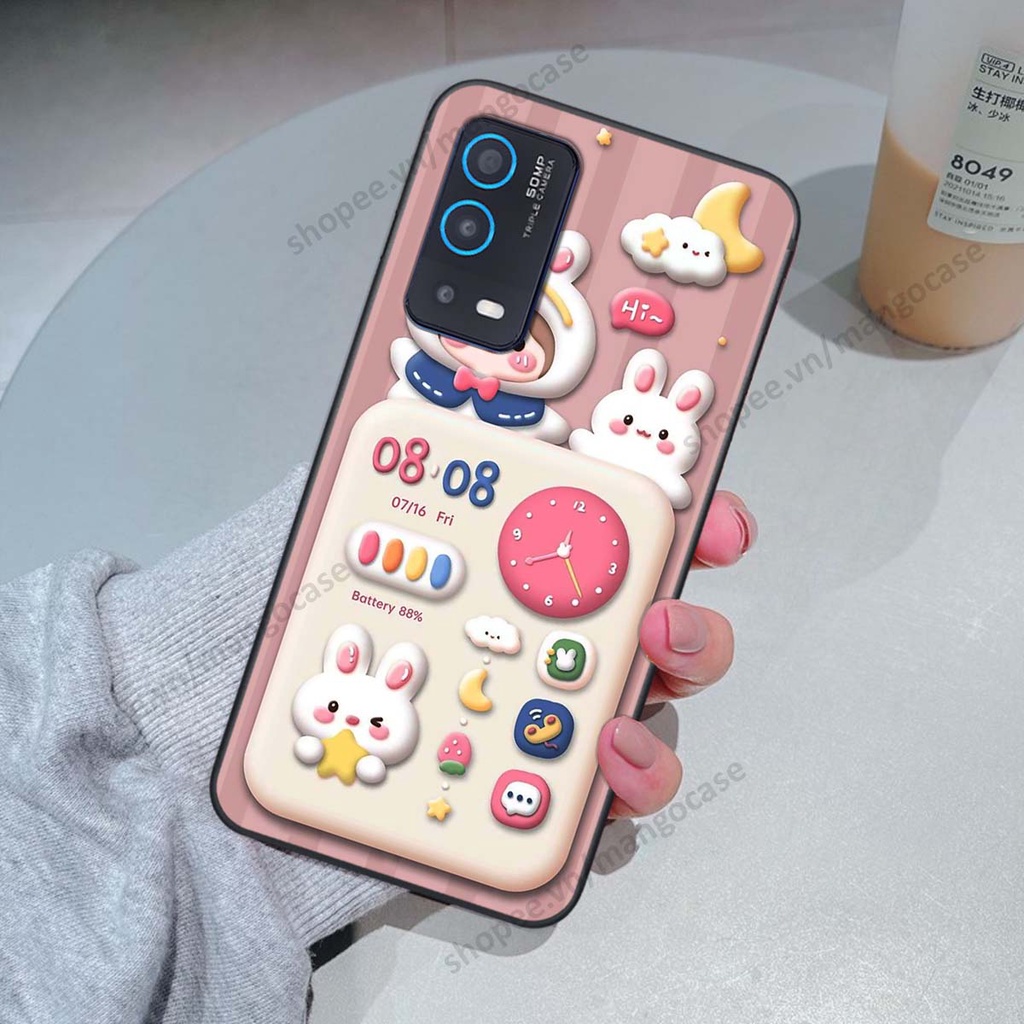 Ốp lưng Oppo A54 / A55 hình gấu, thỏ, đồng hồ cute dễ thương