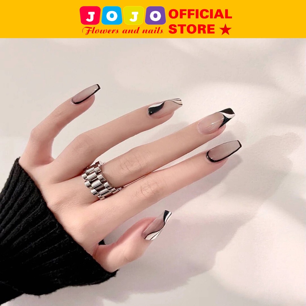 Móng tay giả dài vuông Y11 kèm keo Jojo móng giả thiết kế thời trang sang trọng Y11