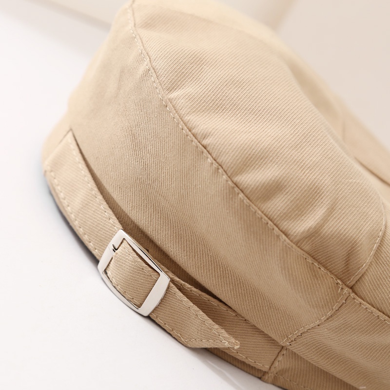Mũ nồi, beret kaki hàn quốc khóa cài thời trang