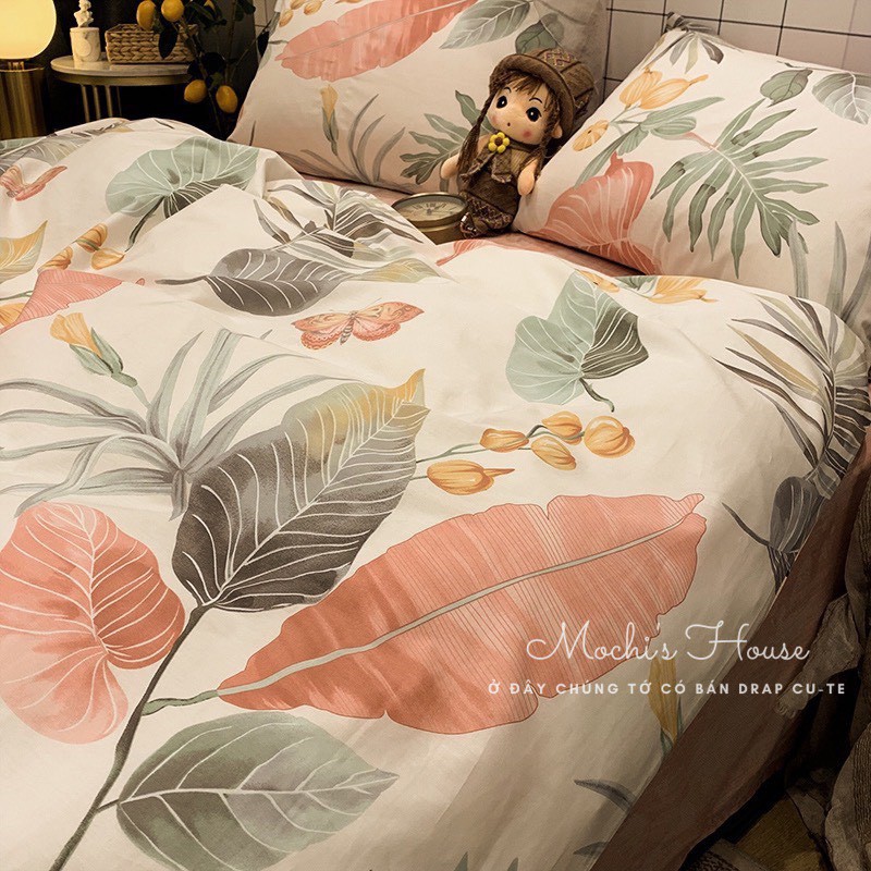 BỘ CHĂN GA GỐI POLY COTTON HOA BẰNG LĂNG CỰC XINH, GA GIƯỜNG ĐẸP