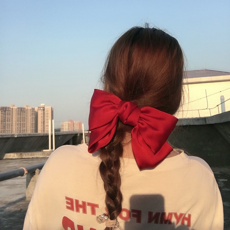 Kẹp Tóc Nơ Lụa Hàn Quốc vải satin xinh xắn cho nữ Gommiecorner