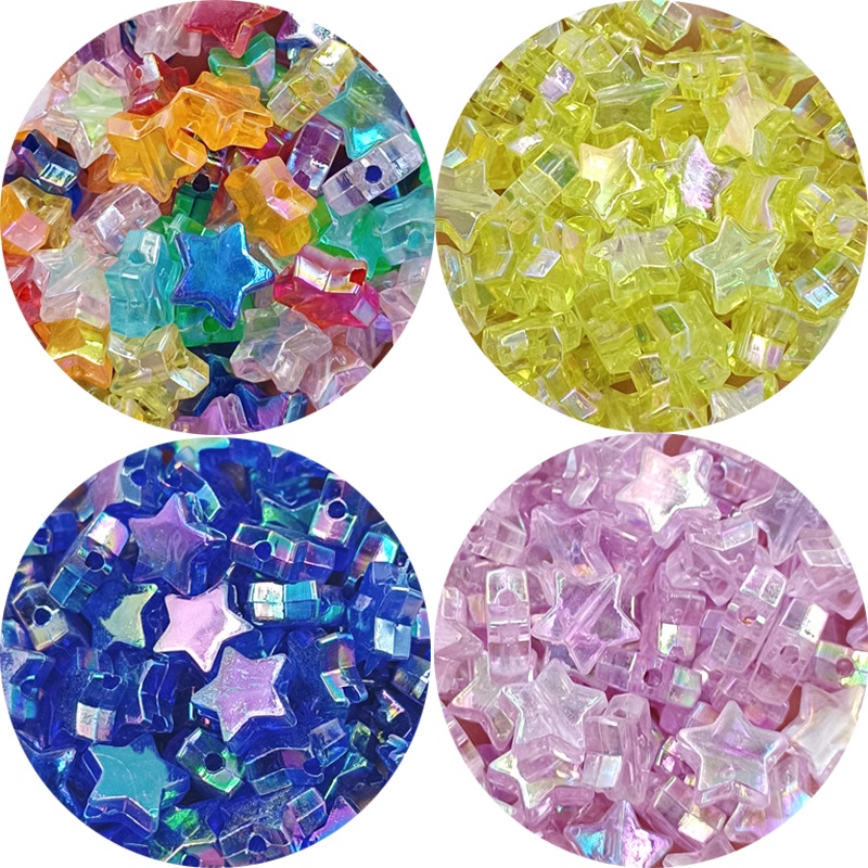 Bộ 40 Ngôi Sao Làm Trang Sức Thủ Công Nhiều Màu Sắc