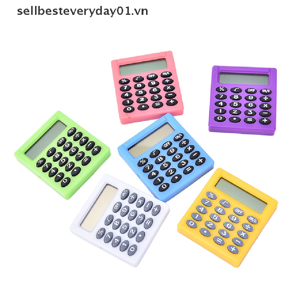 Máy tính điện tử mini màu sắc kẹo ngọt xinh xắn dành cho học sinh / văn phòng