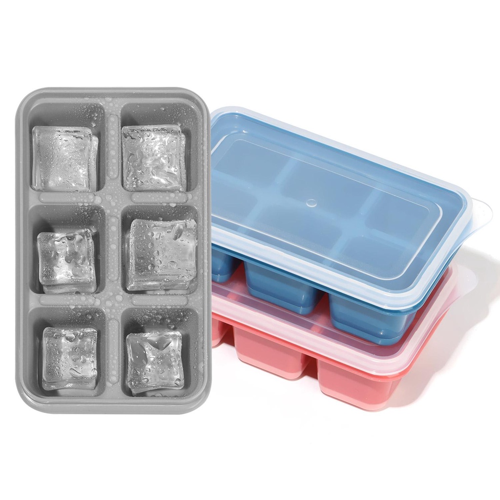 LANSEL Set 3 Khuôn Làm Đá Viên / Nước Ép Có Thể Tái Sử Dụng