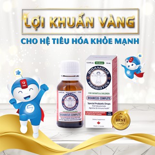 Men vi sinh Bioamicus Complete (Lọ 10ml) -  Duy trì hệ tiêu hóa khỏe mạnh cho bé - BN062