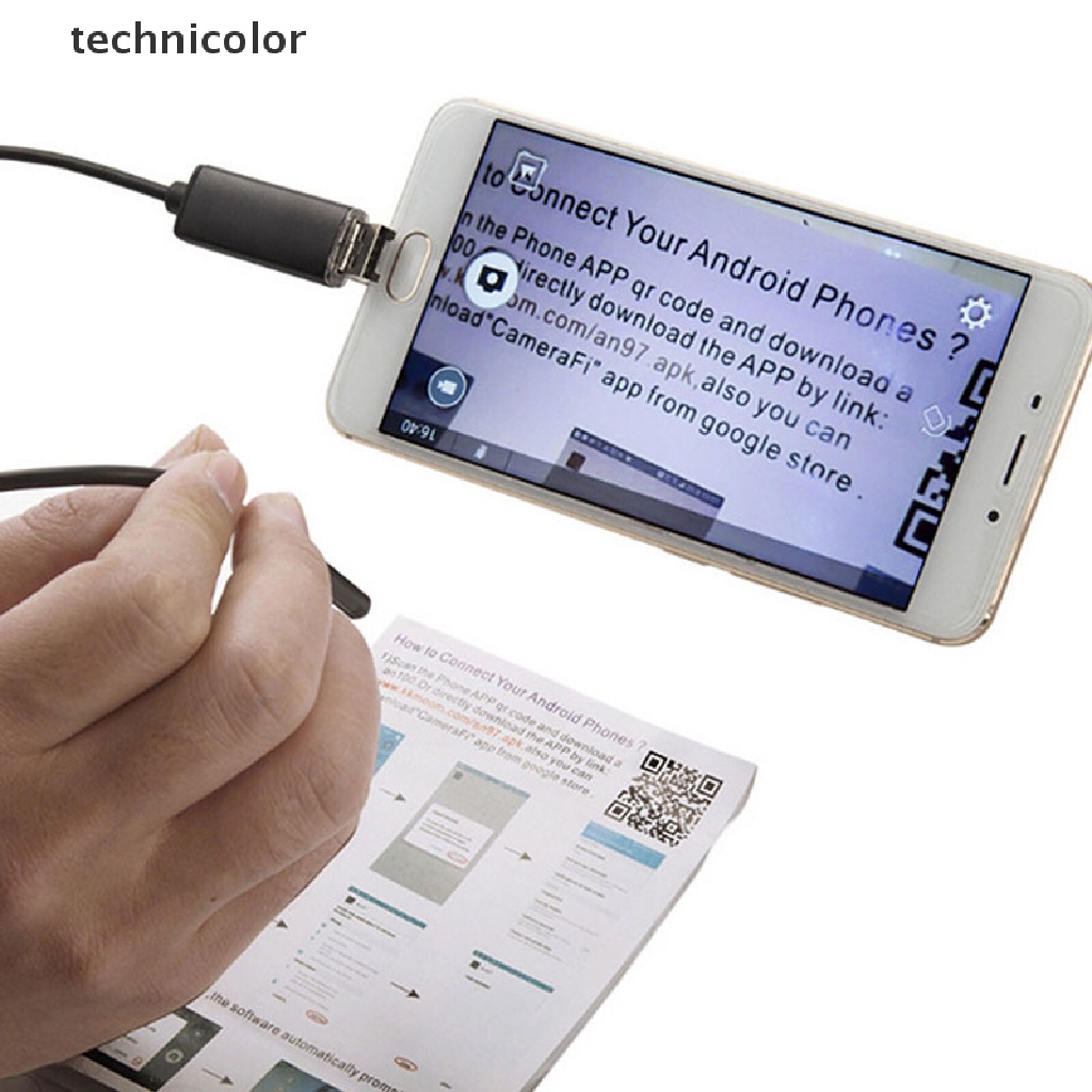 Camera nội soi Usb 6 bóng led 2m chống thấm nước cho Android Pc Jelly