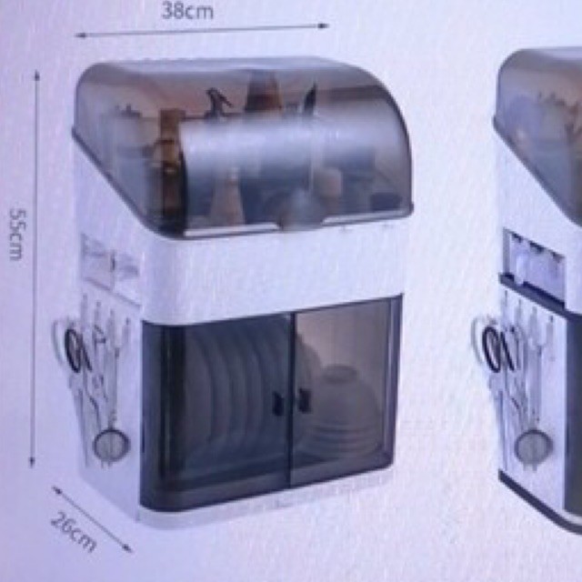 Tủ đựng bát đĩa đa năng có kèm hũ gia vị | BigBuy360 - bigbuy360.vn