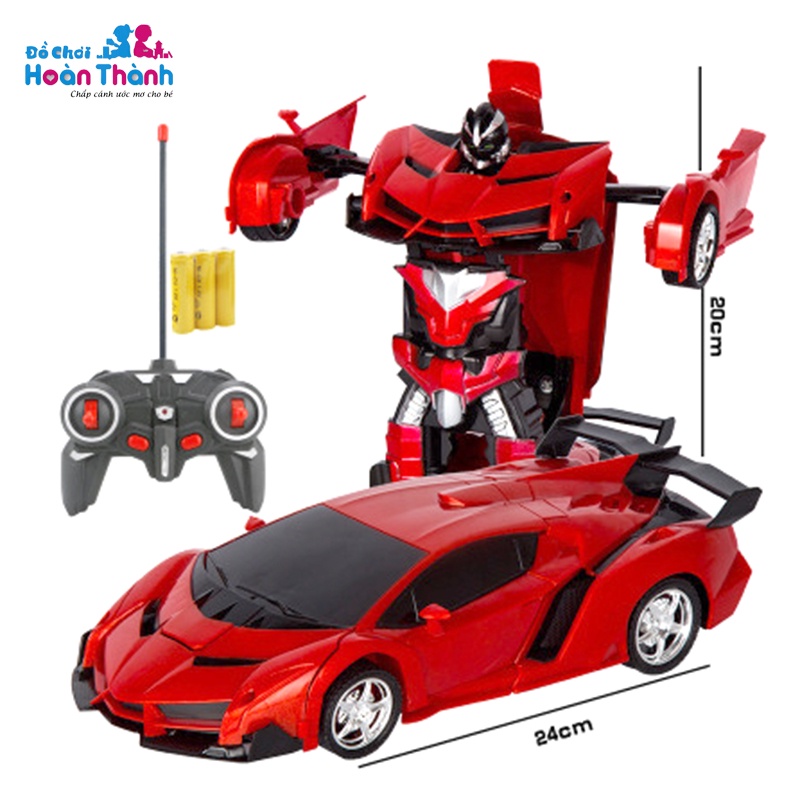 Ô tô điều khiển từ xa biến hình thành robot cho bé từ 1 - 6 tuổi