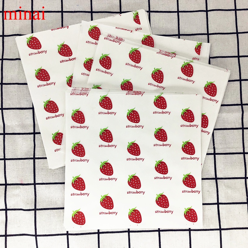 Bộ 50 giấy sáp khô đựng thức ăn giao hàng/cho picnic tiệc ngoài trời/bọc bánh mỳ / bánh sandwich chống dầu mỡ MINAI