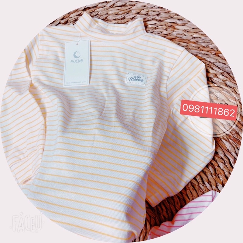 Áo cổ 3 phân chất petit cotton Moon mềm mịn bé trai bé gái