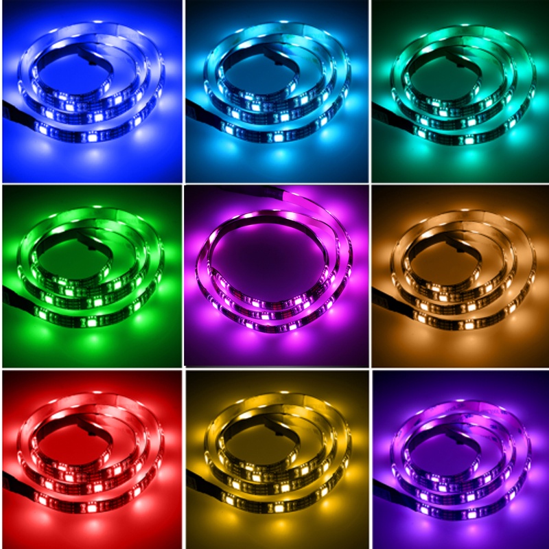 Dây Đèn LED USB 5V 5m RGB 5050 24 Phím Linh Hoạt 2835SMD Trang Trí Phòng Khách / Phòng Ngủ