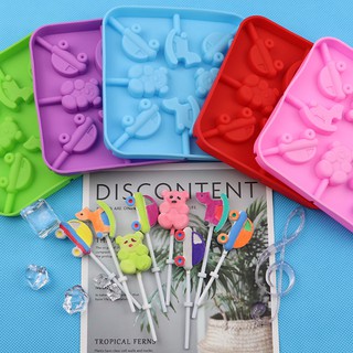 HCM - Khuôn silicon hình Gấu xe Ngựa làm kẹo que, kẹo mút, kẹo dẻo que