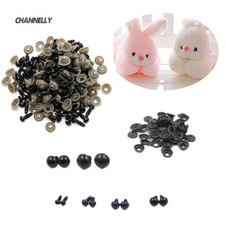 Bộ 100 mắt thú nhồi bông đồ chơi kèm vòng đệm 6-14mm