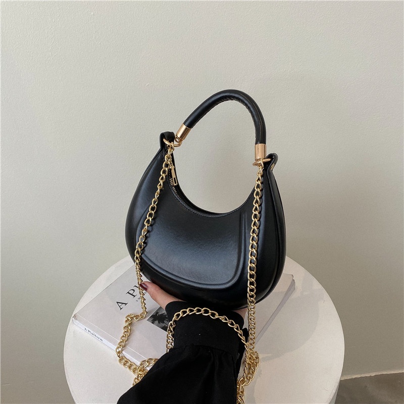 Túi Đeo Vai Thời Trang Mùa Hè 2022 Phối Dây Xích Sành Điệu Cho Nữ