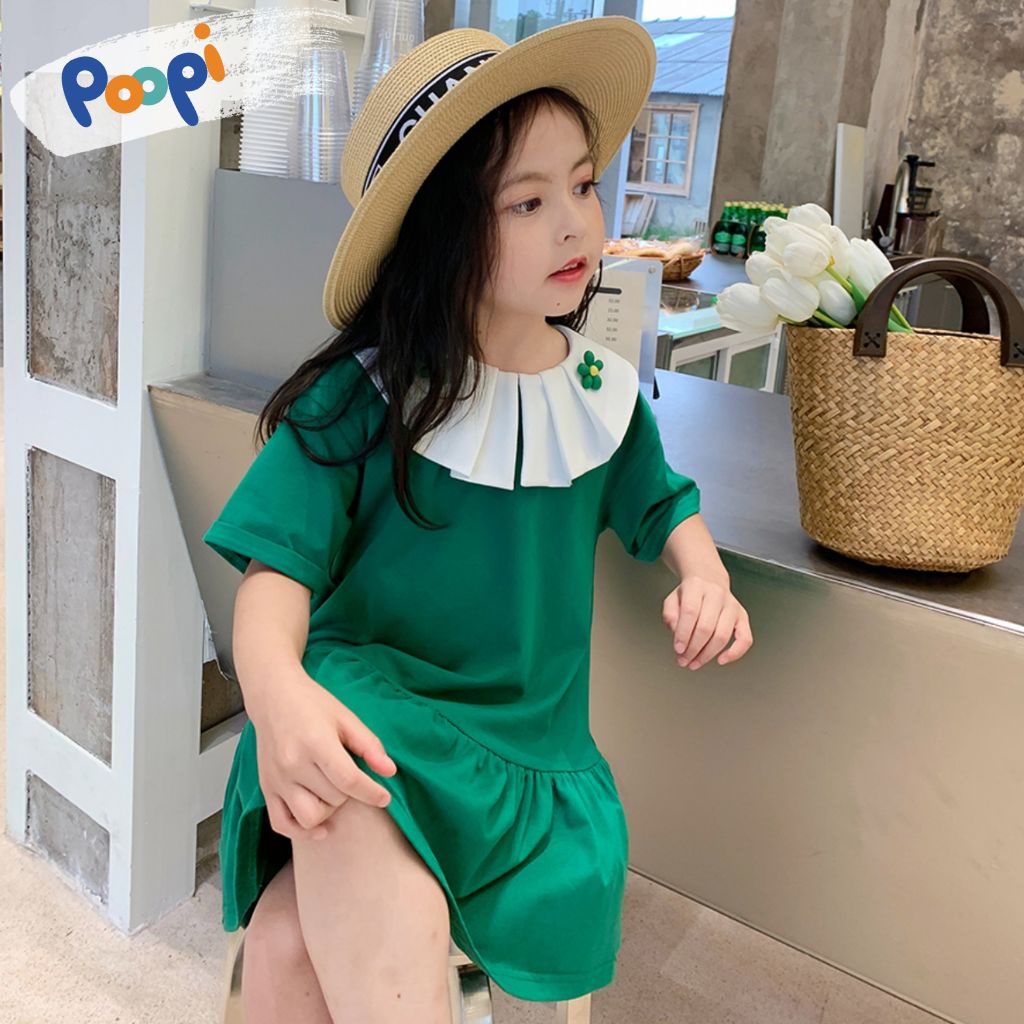 Váy Bé Gái Poopi Kiểu Babydoll Công Chúa Dễ Thương Cho Bé Mặc Đi Chơi Đi Học