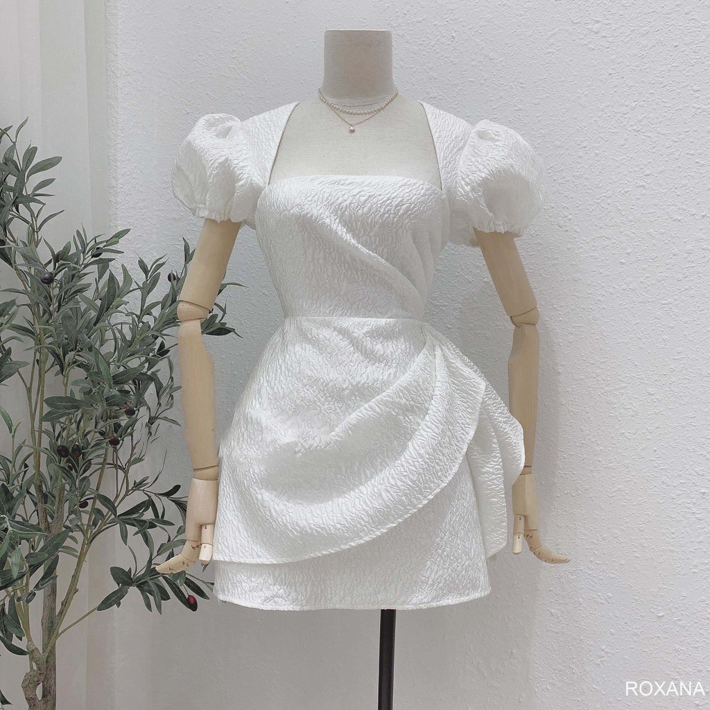 (suclothing) ROXANA DRESS - Đầm tay phồng vạt chéo thiết kế- Đầm dự tiệc | BigBuy360 - bigbuy360.vn