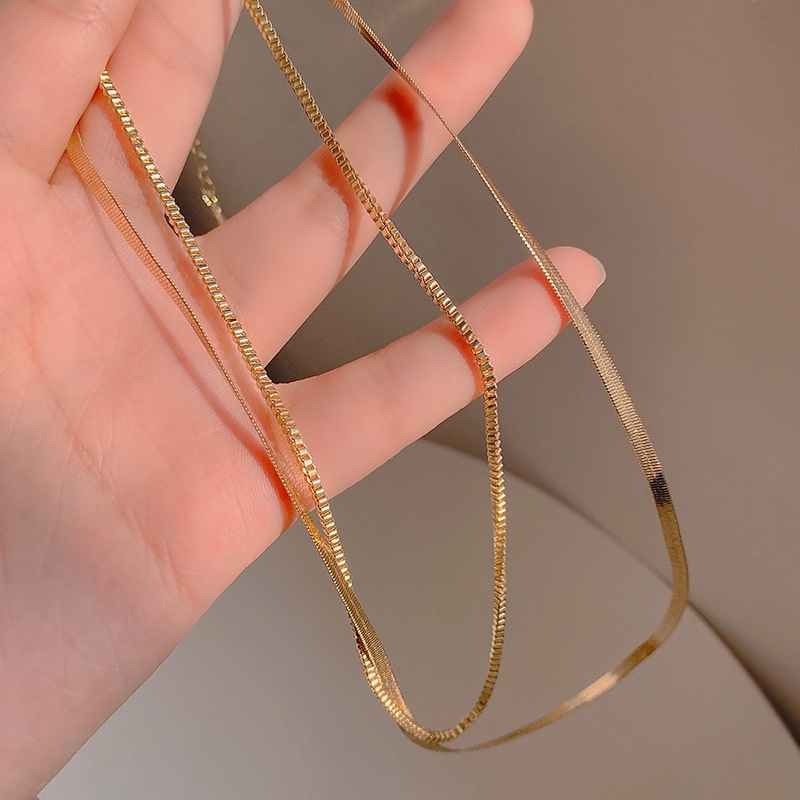 Vòng cổ YeYi thép titan mặt xương rắn phong cách hip hop sang trọng thời trang mùa hè cho nữ