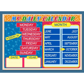 [Đồ dùng dạy học] Combo 2 bảng My Daily Calendar