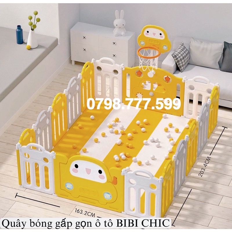 Quây nhựa ô tô có cột bóng rổ