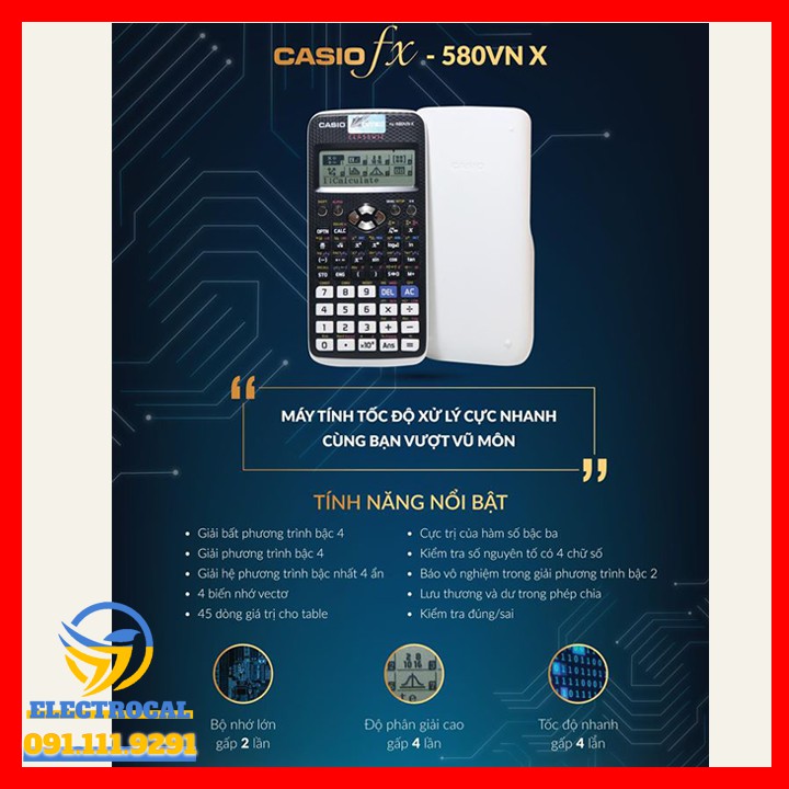 Máy Tính Casio FX 580 VNX Hàng Chính Hãng Bảo Hành TẠI CÔNG TY BITEX | MÁY TÍNH CASIO 580VNX CHÍNH HÃNG