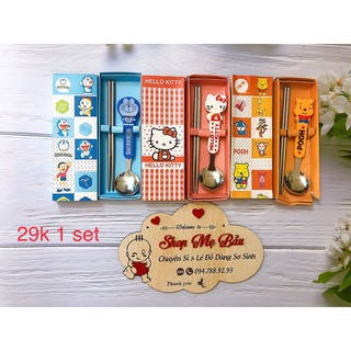 Sét Thìa đũa inox cho bé tập ăn dặm