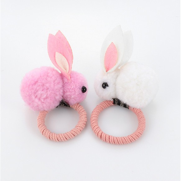 Dây Cột Tóc Cao Su Co Giãn Hình Thỏ Dễ Thương Phong Cách Hàn Quốc Cho Nữ
