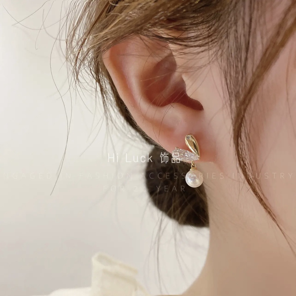 Bông Tai Mạ Bạc 925 Hình Nàng Tiên Cá Đính Hạt Nhiều Màu Sắc Thời Trang 2022