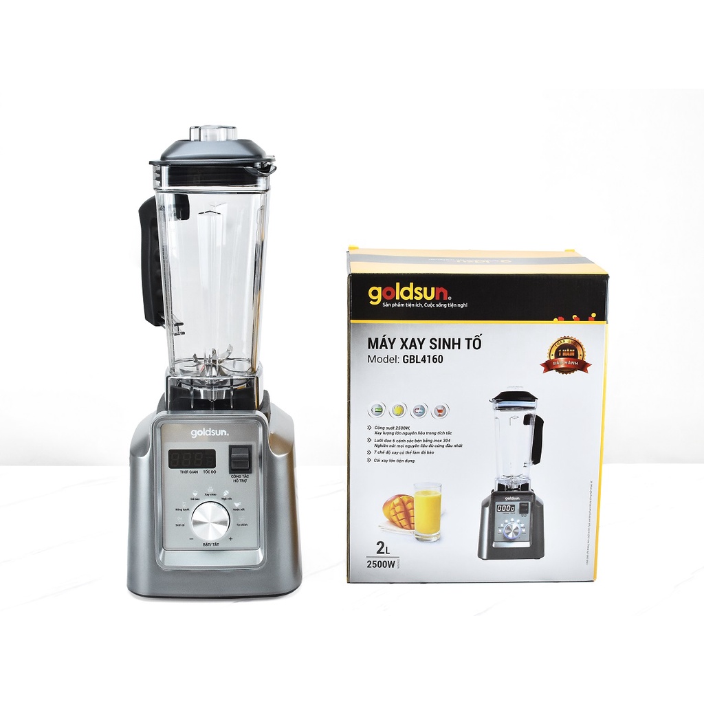 Máy xay sinh tố công nghiệp Goldsun GBL4160, Dung tích 2l xay mọi thực phẩm nhuyễn mịn trong tíc tắc | Bảo hành 12 tháng
