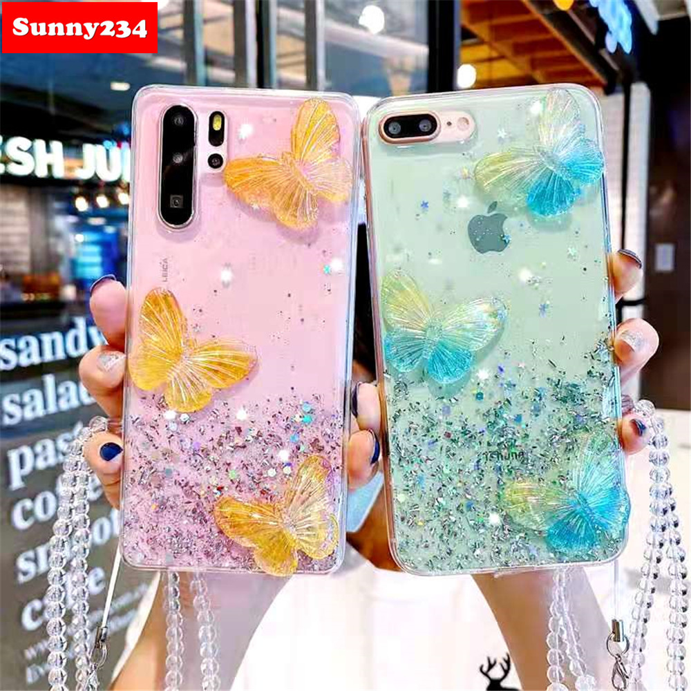 Ốp Lưng Mềm Trong Suốt Có Dây Đeo Cho Samsung S10 S8 S9 Plus Note 10 Lite Pro 8 9 A8 2018