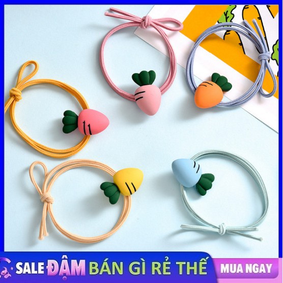 Dây Cột Tóc Thiết Kế Củ Cà Rốt Dễ Thương Cho Nữ