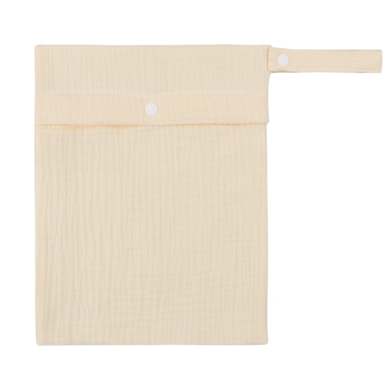Túi Đựng Tã Lót Em Bé Bằng Cotton Mềm Màu Trơn Đa Năng Có Thể Tái Sử Dụng