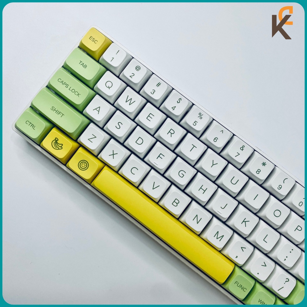 Nút Bàn Phím cơ Keycap Banana Chuối PBT XDA Dành Cho Bàn Phím Cơ