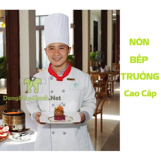 Nón Bếp Trưởng Mũ Đầu Bếp Trưởng Nón Bếp Trưởng Bằng Vải Cao Cấp - NBTT