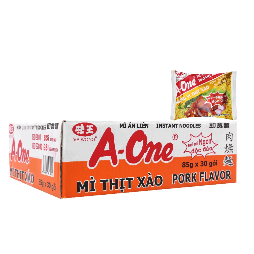 Mì thịt xào Aone thùng 30 gói x85g-Thương hiệu của người Việt