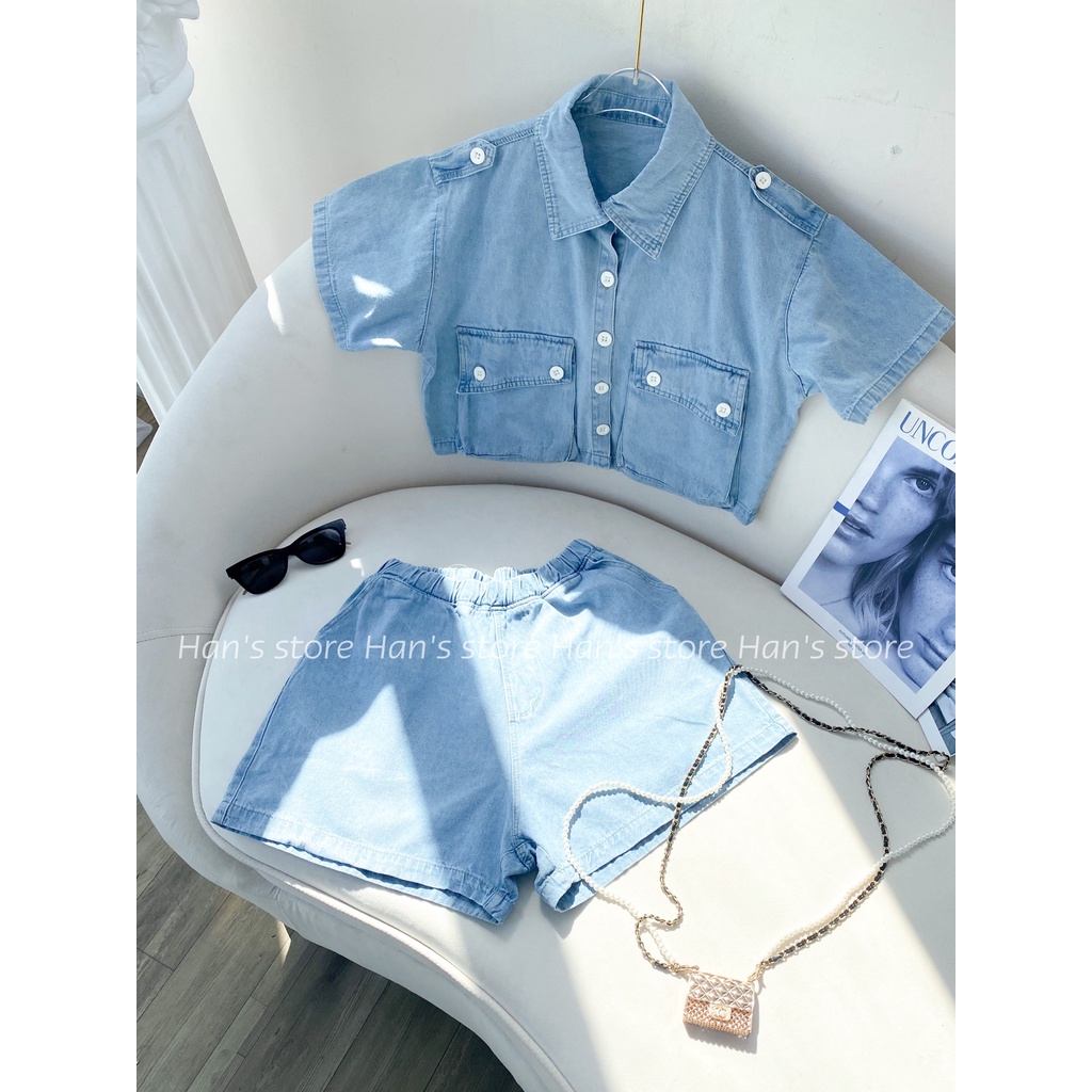 BỘ CROP JEAN MỀM SIÊU CÁ TÍNH (ẢNH THẬT 1OO%)