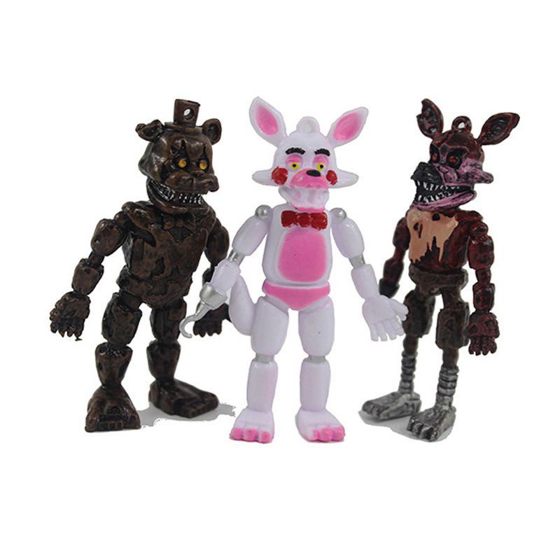 6Pcs FNAF Five Nights At Freddy's 9CM Mini Figures Miniature Game Kids Collection Toy