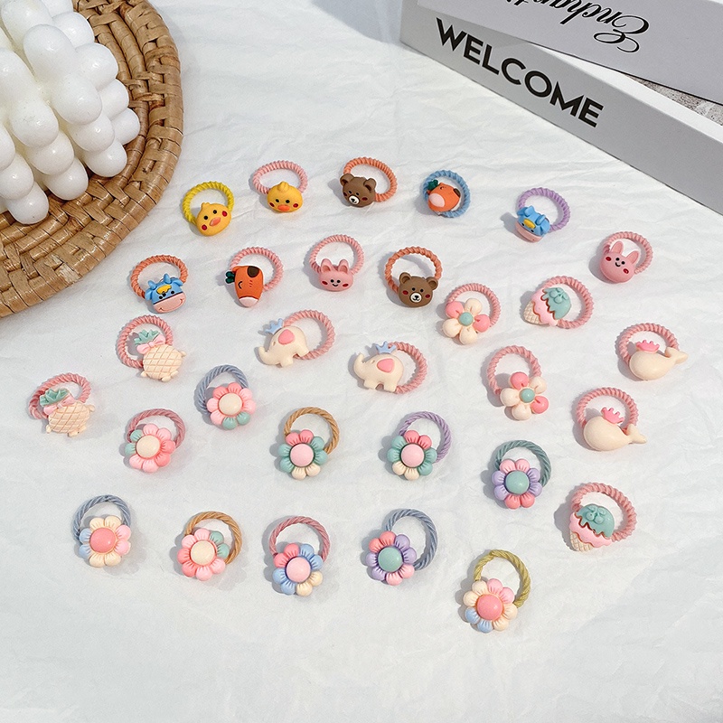 Set 10 Dây Cột Tóc Dễ Thương Cho Bé Gái