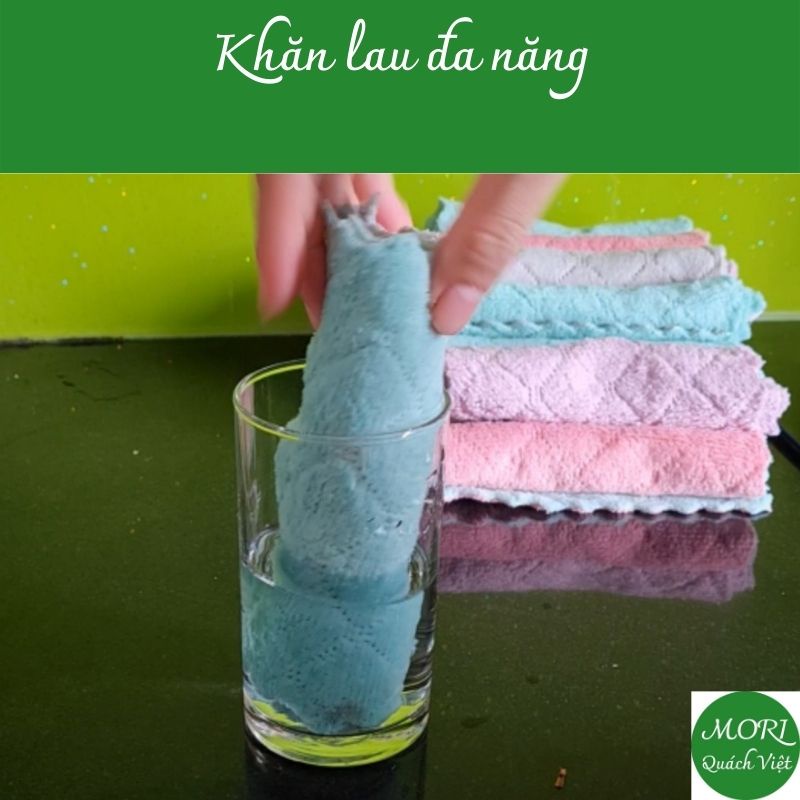 Khăn lau bếp đa năng 2 màu- khăn lau bếp, bát đũa, cốc chén, thấm nước, siêu tiện dụng, 15 x26 cm
