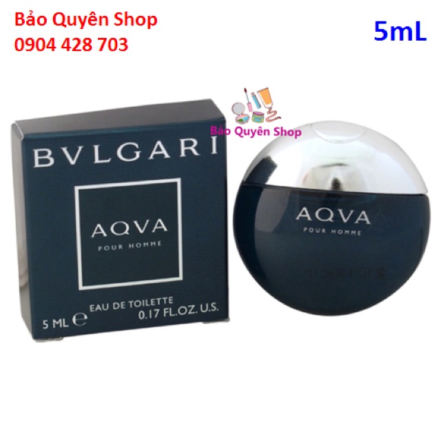 Nước hoa nam mini BVLGARI AQVA POUR HOMME - Eau de Toilette 5mL