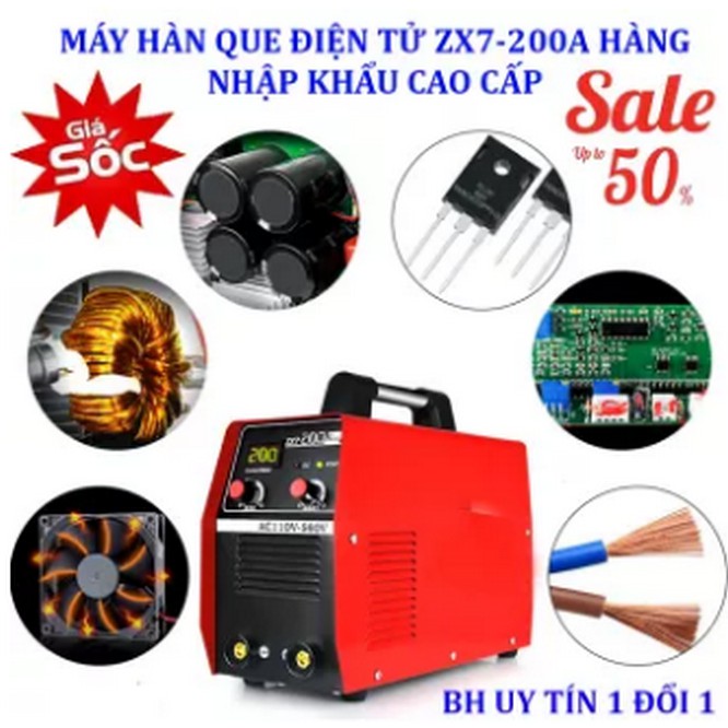 Máy hàn mạch điện tử mini , May han mag - CHỌN NGAY MÁY HÀN QUE ĐIỆN TỬ ZX7-200A,Tặng kính hàn điên tử - Máy hàn HKNM Gi