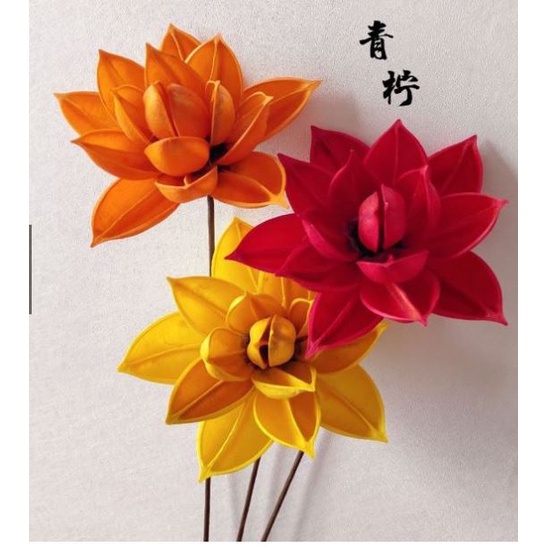 HOA SEN GỖ, HOA SEN KHÔ , ĐÀI SEN, LÁ SEN KHÔ TRANG TRÍ
