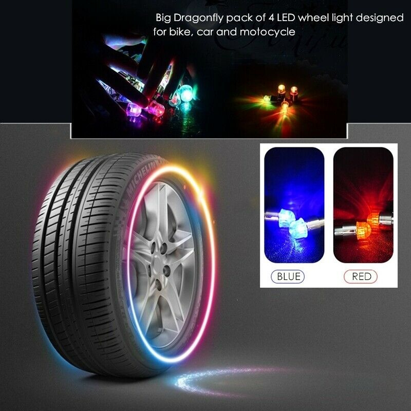 Set 2 đèn LED gắn van bánh xe đạp độc đáo