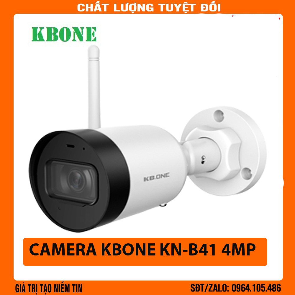 [Mã ELHAMS5 giảm 6% đơn 300K] CAMERA WIFI NGOÀI TRỜI KBONE KN-B41 4MP CHUẨN NÉN H.265 - BẢO HÀNH CHÍNH HÃNG 2 NĂM